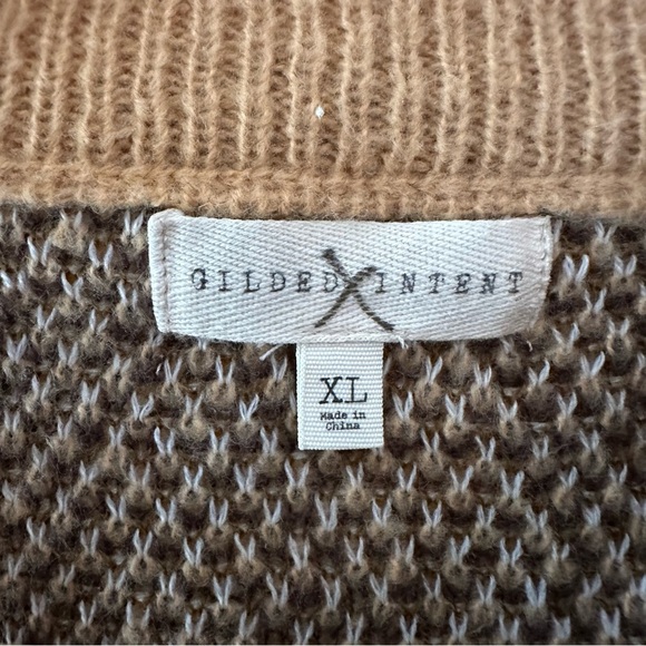 Brown and Tan Argyle Knit Sweater Vest • Size: XL - Picture 12 of 14
